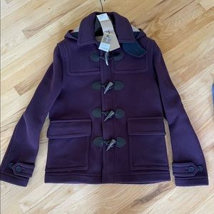 100% Authentic BURBERRY Men's Burwood Wool-blend Duffle Coat Size Medium